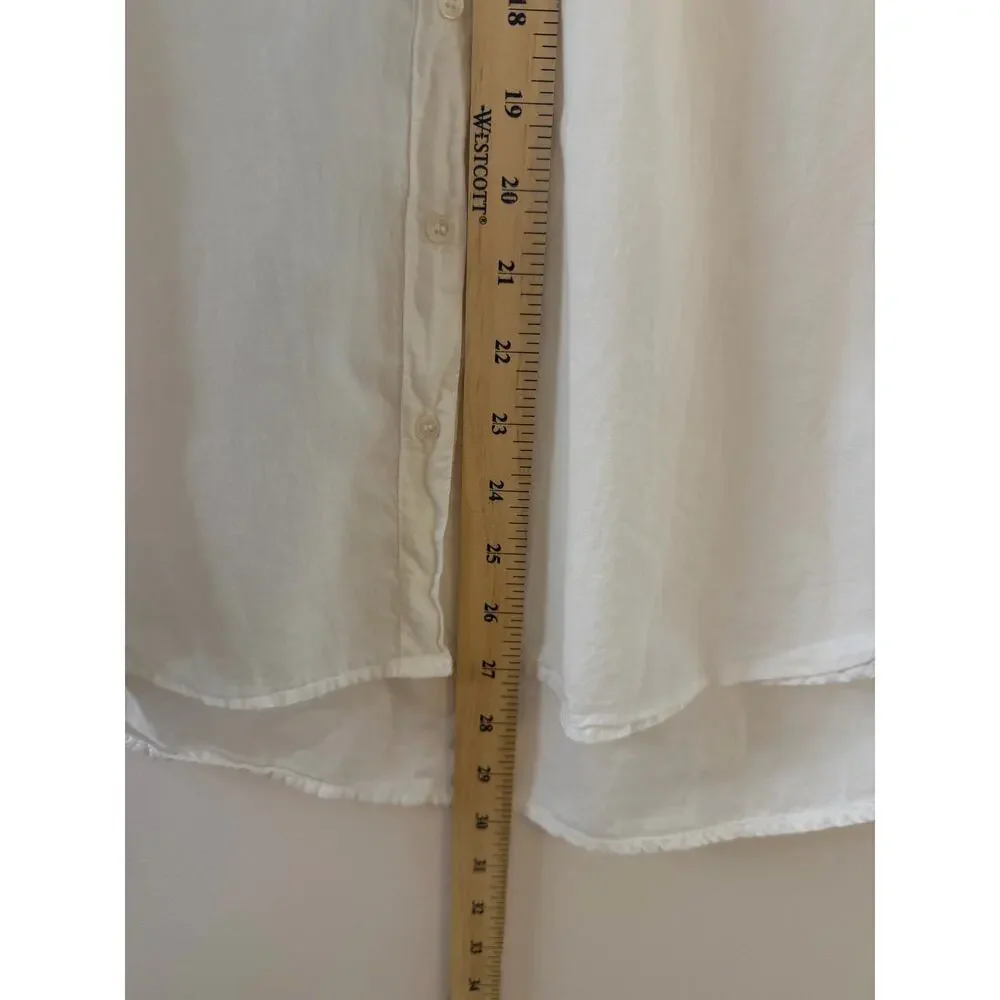 Xirena Womens Beau White Poplin Button Down Quiet Luxury Capsule Minimalist Med - Picture 12 of 13